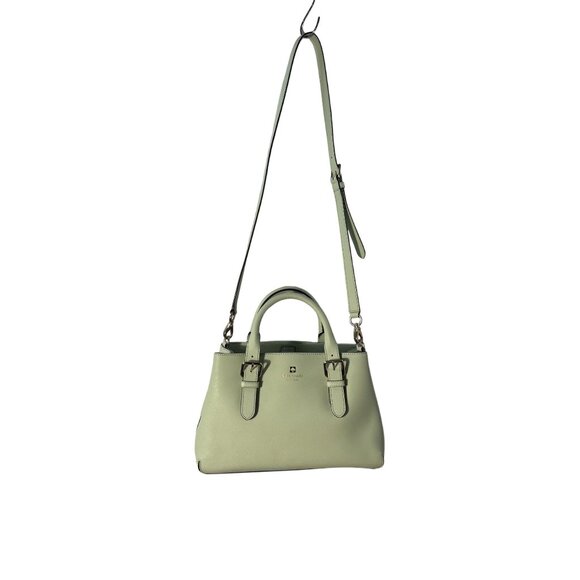 Kate Spade Womens Mint Green Leather Tote Bag With Adjustable Crossbody Strap & - Picture 3 of 9